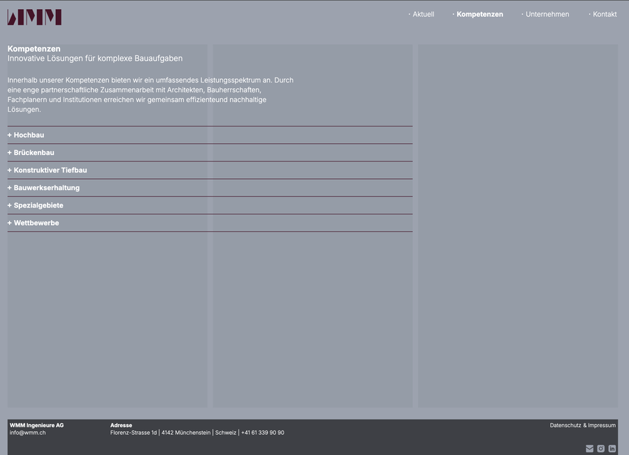 WMM Ingenieure AG Kompetenzen 1