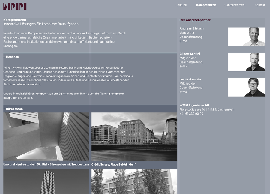 WMM Ingenieure AG Kompetenzen 2